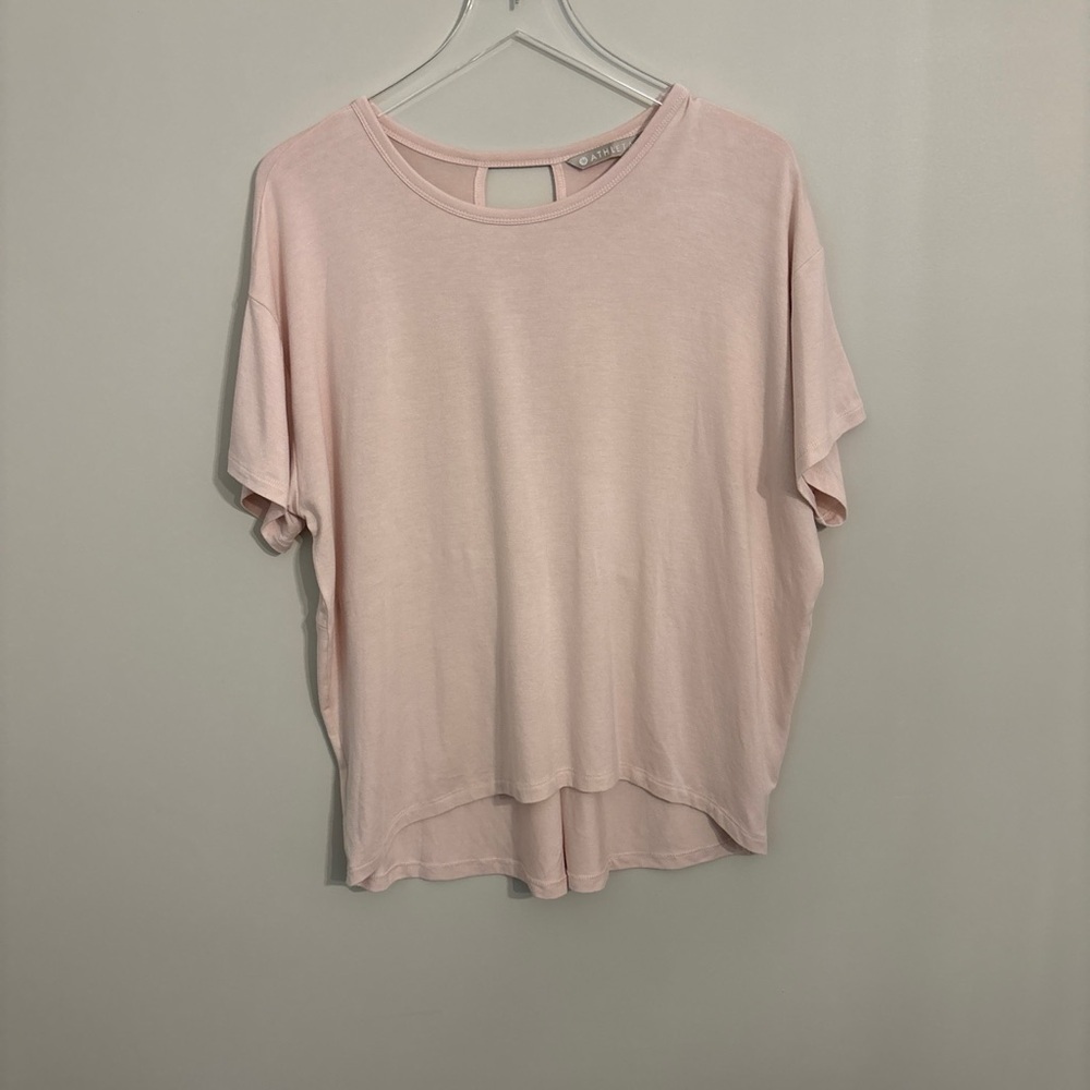 Athleta Light Pink Short Sleeve Tee